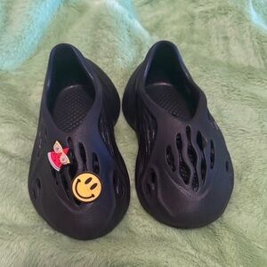 Kids Black Slip-On Shoes